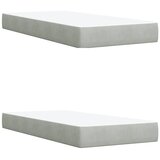  Krevet s oprugama i madracem svjetlosivi 200x200 cm baršunasti | shoptok.hr