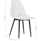  Jedilni stoli 4 kosi bele barve PP, (20699745) | Shoptok.si