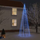 vidaXL Božično drevo s konico 732 modrih LED lučk 500 cm | Shoptok.si
