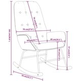  Stolica za ljuljanje od tkanine tamnosiva | shoptok.hr