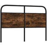 vidaXL Posteljno vzglavje dim. hrast 135 cm jeklo in inž. les | Shoptok.si