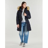 Superdry Hooded Faux Fur Fuji Mid Length Coat Tamno plava | shoptok.hr