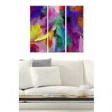 Wallity MDF1128204 multicolor decorative mdf painting (3 pieces) Cene