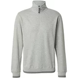 INDICODE JEANS Sweater majica 'Vobber' siva melange / crna
