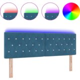  LED uzglavlje s kristalnim dugmicama tamno plavo 72 cm baršunasto | shoptok.hr