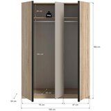 MID.YOU OMARA S KLASIČNIMI VRATI, hrast sonoma, kašmir | Shoptok.si