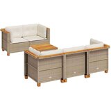vidaXL 6-dijelni set vrtnih sofa s jastucima bež od poliratana | shoptok.hr