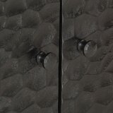  Stolić za kavu crni 80 x 50 x 40 cm od masivnog drva manga | Eponuda.com