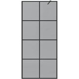  Zid za walk-in tuš Crna 90 x 195 cm Staklo otporno na udarce | shoptok.hr