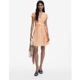 Desigual Dolga srajca kremna / oranžna | Shoptok.si