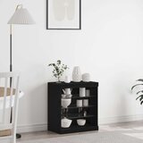  stranski stol z LED lučmi črno hrast 60,5x37x67 cm | Shoptok.si
