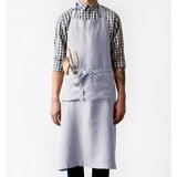 Linen Tales Svetlo siv lanen predpasnik Chef, dolžina 100 cm cene