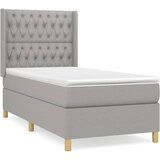 Maison Chic Box spring postelja - Vzmetna postelja z vzmetnico svetlo siva 90x190 cm blago SL20238, (21893300) Cene