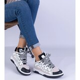 Gemre Black women's sneakers with decorative lacing Grejs | Shoptok.si