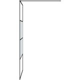 Pregrada za tuš črna 100x195 cm delno motno ESG steklo, (21047575) | Shoptok.si