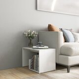 vidaXL Stranska mizica bela 59x36x38 cm iverna plosca Cene