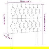  Uzglavlje crno 90x7x118/128 cm od tkanine | shoptok.hr