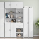 vidaXL Uski ormarić za pohranu bijeli 40x42,5x225 cm konstruirano drvo Cijene