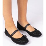 Gemre Black women's ballet flats with an elastic bow Lerona | shoptok.hr