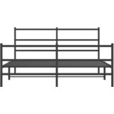  Metalni okvir kreveta s uzglavljem i podnožjem crni 150x200 cm | shoptok.hr