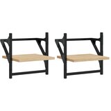 Maison Chic 2 kosi Stenske Police - Viseče police s prečkami sonoma hrast 30x25x30 cm, (21793699) Cene