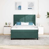 s opruga kutije s LED trakama Zelena 140 x 190 cm Baršun | shoptok.hr