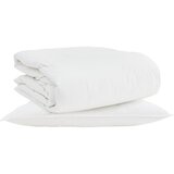  2-u-1 Punionica s jastukom 2 kom. Bijelo Perje Bijela 135 x 220 cm | Shoptok.si