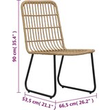  3-dijelni bistro set od poliratana boja hrasta | shoptok.hr
