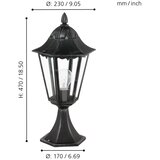 Eglo navedo spoljna podna lampa/1, e27, crna/srebrna | Eponuda.com