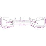  3-dijelni set sofa s jastucima svjetlosivi od tkanine | shoptok.hr