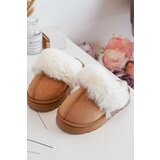 Kesi Children's slippers with Camel Birasta fur Cene