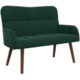 SOFA za dvije osobe Tamnozelena 115 x 61 x 87 cm Baršun | shoptok.hr