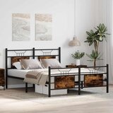  Posteljni okvir brez vzmetnice hrast 140x190 cm inženirski les | Shoptok.si
