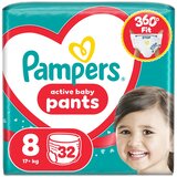Pampers plenice Pants hlačne, št.8 32 kos (17+kg) Cene