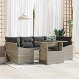  Sjedeća garnitura za vrt 7 kom. Svijetlo poliratan Bež 100 x 55 x 73 cm | shoptok.hr