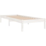  Okvir za krevet od masivne borovine bijeli 100 x 200 cm | shoptok.hr