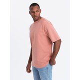 Ombre Men's LOOSE FIT T-shirt with pocket - beige | Shoptok.si