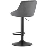 Barska stolica KAST - siva baršunasta / crna baza x 2 | shoptok.hr