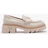 Resti Lacquered women's beige moccasins with decoration Sarix - Footwear | Shoptok.si