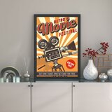 Wallity Uramljena slika Retro Movie Festival, 40x55 cm Cijene