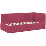  Kutni okvir kreveta Vinska crvena 90 cm x 200 cm Baršun | shoptok.hr