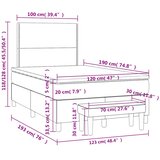  s oprugama i madracem plavi 120 x 190 cm od tkanine | shoptok.hr