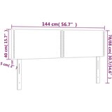  LED uzglavlje krem 144x5x78/88 cm od tkanine | shoptok.hr