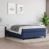 vidaXL Box spring postelja z vzmetnico modra 140x200 cm blago Cene