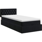  Podesivi krevet s madracem s uzglavljem Crna 80 x 200 cm Baršun | shoptok.hr