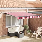  Tkanina za tende s Crvena i bijela 300 x 250 cm Poliester | shoptok.hr