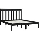  Okvir za krevet od masivnog drva crni 140 x 190 cm | shoptok.hr