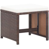 Maison Chic Vrtni stolčki - Vrtni stoli 2 kosa z blazinami poli ratan rjave barve JS1076, (21877315) | Shoptok.si