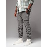 Ombre Men's jogger pants with cargo pockets and print - gray Cene