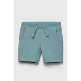 Guess Dječje pamučne kratke hlače boja: tirkizna, podesivi struk